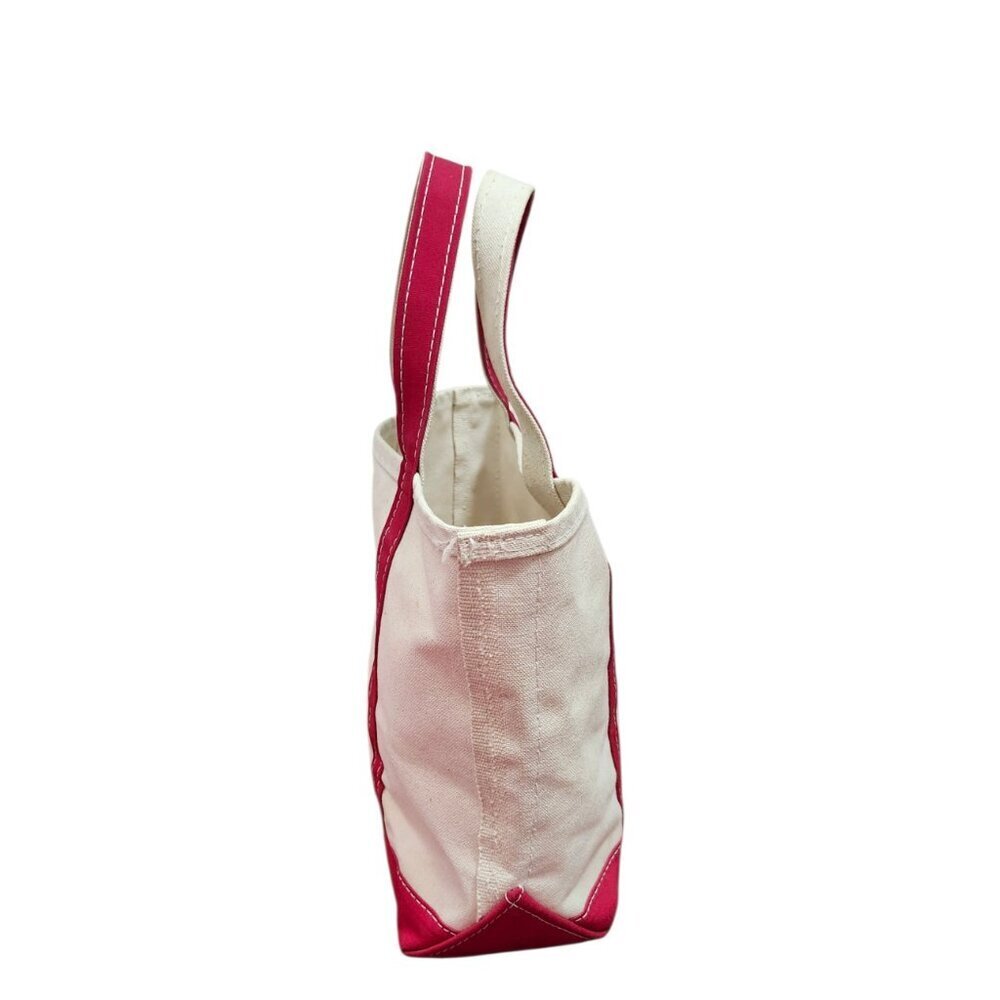 Vintage L.L.Bean Boat And Tote Canvas Bag Medium Red Trim Made In USA Classic - Picture 4 of 13